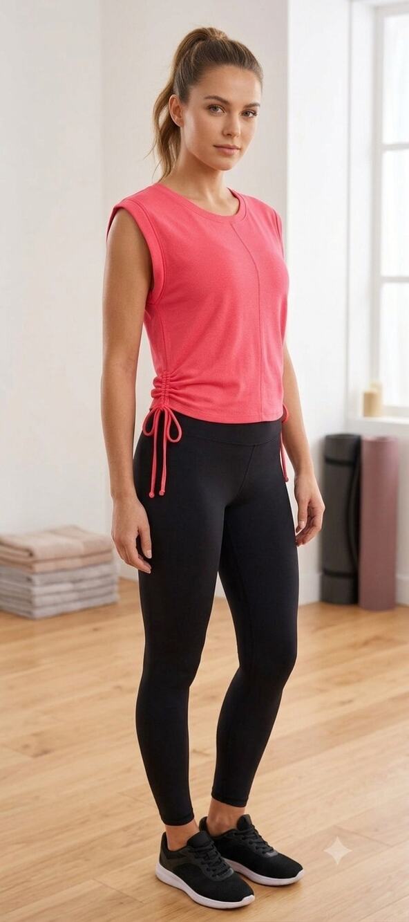 Anthropologie Daily Practice Pink Terry Cotton Blend Top XS